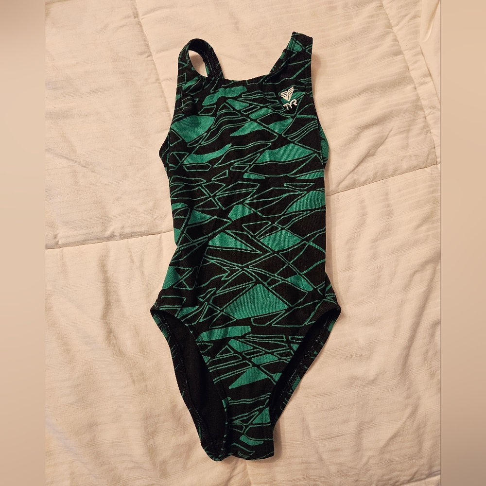 TYR Black and Green Swimsuit